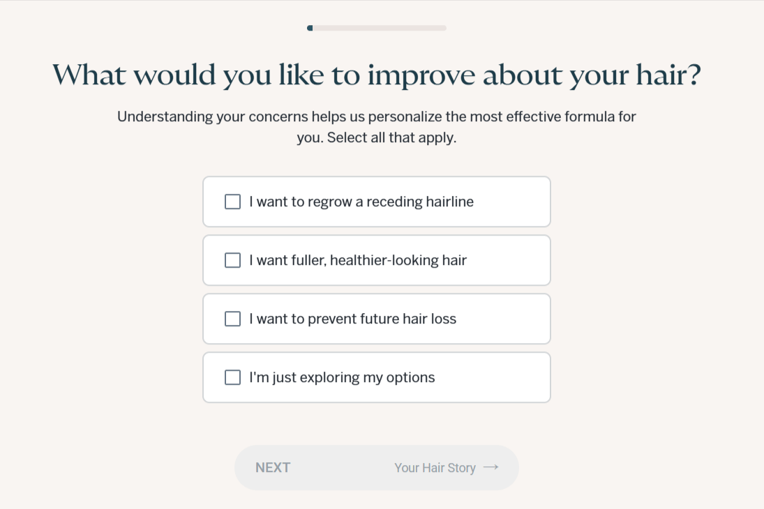 Step 2: Receive your customized Happy Head hair formula