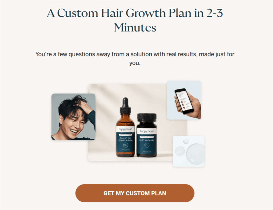 Step 1: Fill out the Happy Head medical questionnaire online
