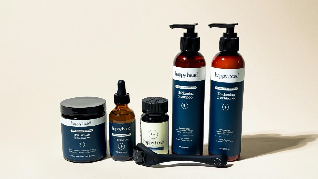 Overview of the Happy Head hair loss product lineup